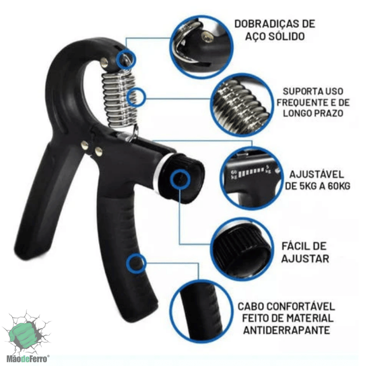 Hand Grip MãoDeFerro™ - Fortalecedor de Músculos